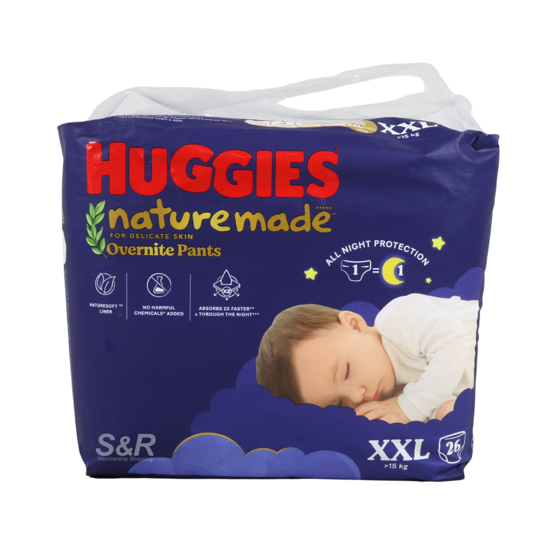 Huggies Naturemade Overnite Pants XXL 26 pieces